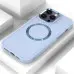 Чехол накладка Bonbon Metal MagSafe iPhone 14 Pro Max  Голубая / Mist Blue