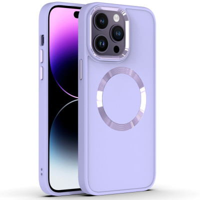 Чехол накладка Bonbon Metal MagSafe iPhone 14 Pro Max  Сиреневая / Dasheen