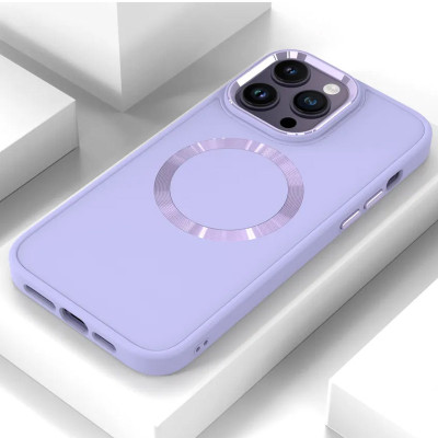 Чехол накладка Bonbon Metal MagSafe iPhone 14 Pro Max  Сиреневая / Dasheen