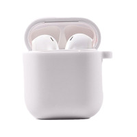 Чехол для наушников AirPods 1/2 Microfiber Белый Чехол для наушников AirPods 1/2 Microfiber Белый