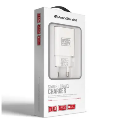 Сетевое зарядное устройство Armorsandart AR02 + Type-C White, Белый