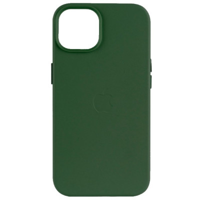Чохол накладка Leather Case with MagSafe iPhone 16 Зелена