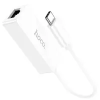 Кабель Hoco UA22 Type-C ethernet adapter Білий