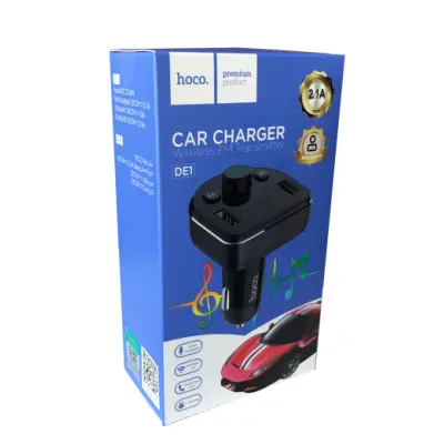 АЗП FM Трансмітер Hoco DE1 2USB/3.1A Чорний АЗП FM Трансмітер Hoco DE1 2USB/3.1A Чорний