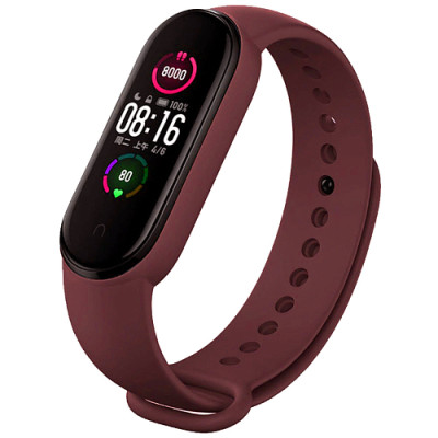 Ремінець Силікон Mi Band 3/4 Бордовий (Wine Red)