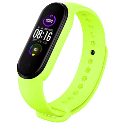 Ремінець Силікон Mi Band 3/4 light green, Зелений light green