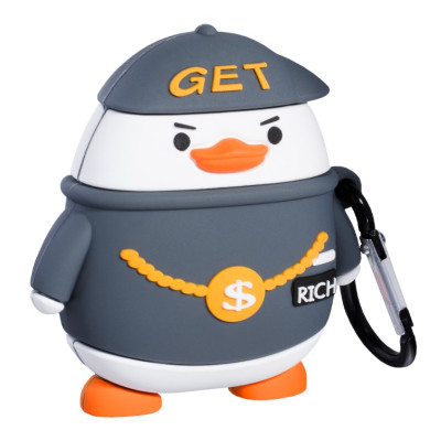Чехол для наушников AirPods 1/2 3D Rich Duck