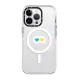 Чехол накладка Clear Case MagSafe Nprint iPhone 13/ iPhone 14 Белая (Сердца)