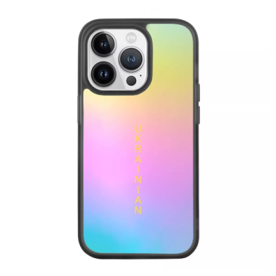 Чехол накладка Matte Gradient Nprint iPhone 13 Черная (Ukrainian)