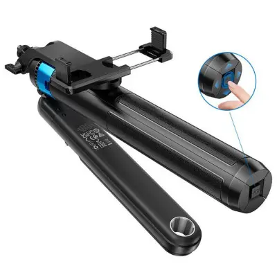 Монопод Bluetooth Tripod Hoco K22 Black, Чорний