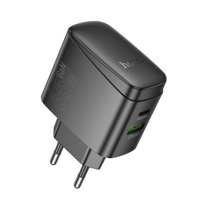 Сетевое зарядное устройствоHoco CS63A PD65W 1USB-C+1USB-A Черный