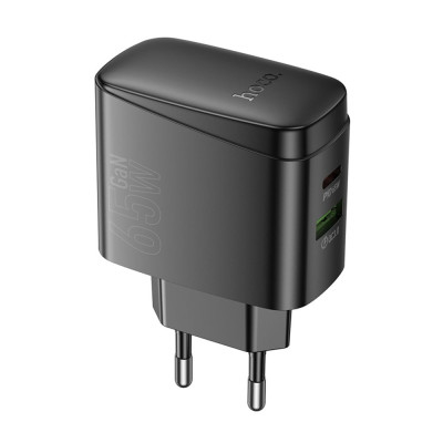 Сетевое зарядное устройствоHoco CS63A PD65W 1USB-C+1USB-A Черный