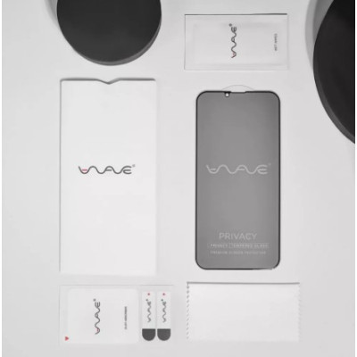 Защитное стекло Wave Privacy 5D iPhone 12 Pro Max Чёрное