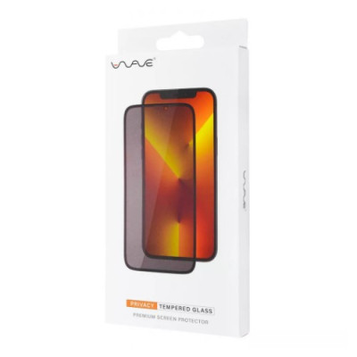 Защитное стекло Wave Privacy 5D iPhone 12 Pro Max Чёрное