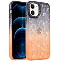 Чехол накладка Shiny-S Motorola E13 Черно-оранжевая