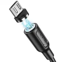Кабель дата Borofone BX41 MicroUsb Magnetic 1м Чёрный