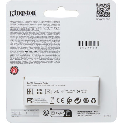 Флеш память USB 256Gb Kingston Exodia S 3.2 Чорна/Оранжевая