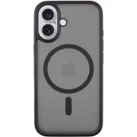 Чехол накладка Metal Buttons with MagSafe iPhone 16 Черная