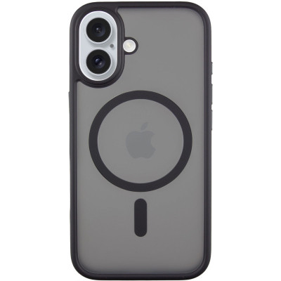Чехол накладка Metal Buttons with MagSafe iPhone 16 Черная