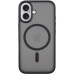 Чехол накладка Metal Buttons with MagSafe iPhone 16 Черная