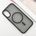 Чехол накладка Metal Buttons with MagSafe iPhone 16 Черная