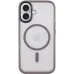 Чехол накладка Metal Buttons with MagSafe iPhone 16 Серая