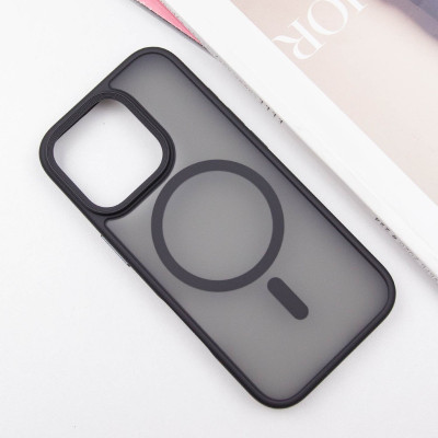 Чехол накладка Metal Buttons with MagSafe iPhone 16 Pro Max Черная