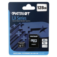 Карта памяти Micro SD 128Gb Patriot (UHS-1) Class10 + Адаптер