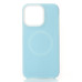 Накладка Liquid MagSafe iPhone 14 Pro Max Блакитна (Blue fog)