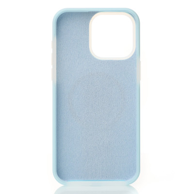 Накладка Liquid MagSafe iPhone 14 Pro Max Блакитна (Blue fog)
