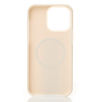 Накладка Liquid MagSafe iPhone 15 Pro Max Беж (Cream)