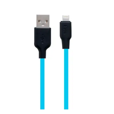 Кабель дата Hoco X21 USB Type A - Lightning 1м Чёрно-синий