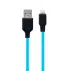 Кабель дата Hoco X21 USB Type A - Lightning 1м Чёрно-синий