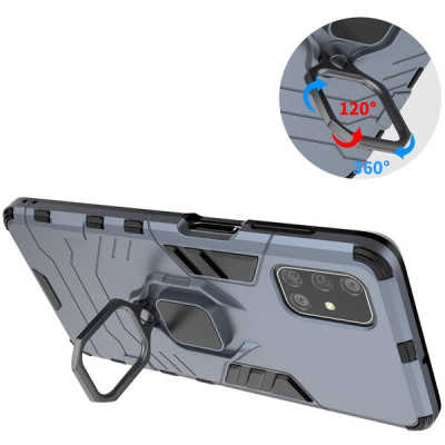 Чехол накладка Honor Defence Ring Samsung M515 (M51) Серая