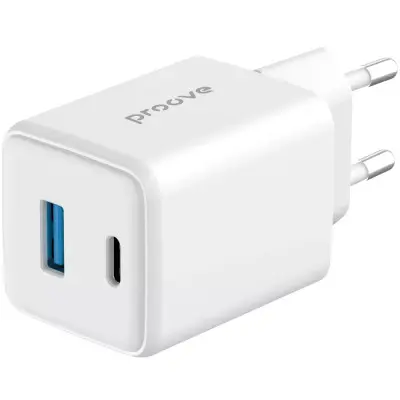 Сетевое зарядное устройство Proove Pocket GAN 45W (Type-c+USB) White, Белый