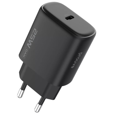 Мережевий зарядний пристрій Proove Silicone Power 2 25W PD Black, Чорний