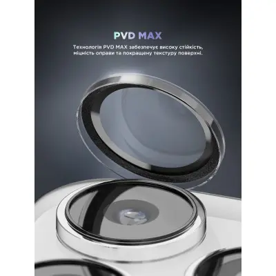 Захисне скло на камеру ArmorStandart Black Icon  iPhone 16 Pro/16 Pro Max Прозоре