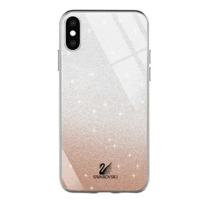 Чехол накладка Swarovski iPhone X/XS Золотая
