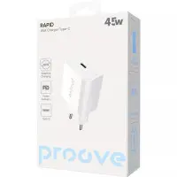 Сетевое зарядное устройство Proove Rapid 45W PD White, Белый