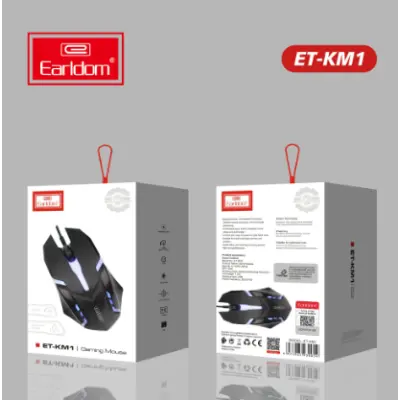 Проводная Мышь USB Earldom ET-KM1 Black, Чёрный Проводная Мышь USB Earldom ET-KM1 Black, Чёрный