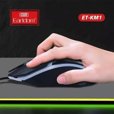 Проводная Мышь USB Earldom ET-KM1 Black, Чёрный Проводная Мышь USB Earldom ET-KM1 Black, Чёрный