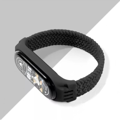 Ремешок Nylon Solo Loop Mi Band 5/6 Черный