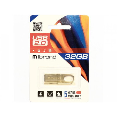 USB 32Gb Mibrand Irbis USB 2.0 Silver, Серебристый