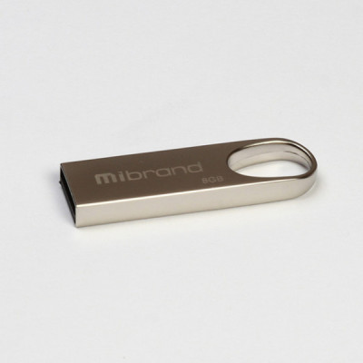 Флеш пам\'ять USB 8Gb Mibrand Shark USB 2.0 Silver, Срібний
