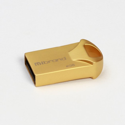 Флеш память USB 4Gb Mibrand Hawk USB 2.0 Gold, Золотой