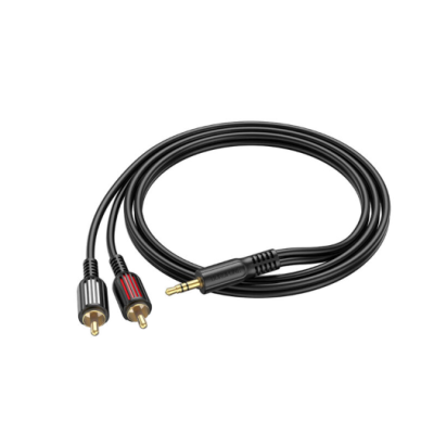 Кабель AUX Borofone BL11 3.5мм to 2RCA Чёрный