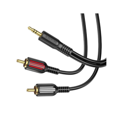 Кабель AUX Borofone BL11 3.5мм to 2RCA Чёрный