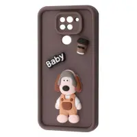 Чехол накладка Pretty Things Xiaomi Redmi Note 9 Коричневый/ Малыш