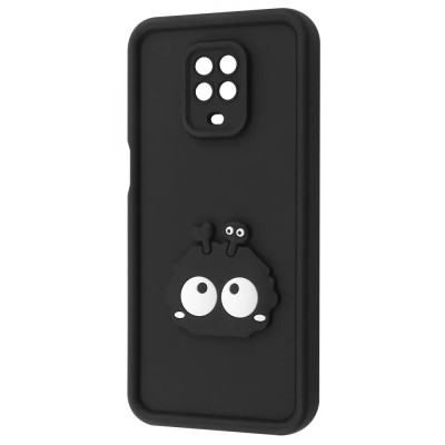 Чехол накладка Pretty Things Xiaomi Redmi Note 9 Note 9 Pro Черная/ Глаза