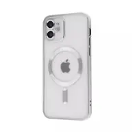 Чехол Накладка Metal Matte MagSafe iPhone 13 Pro Max Серебро